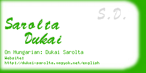 sarolta dukai business card